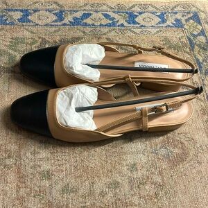 Steve Madden Blair Belinda Cap Toe Slingback Flats